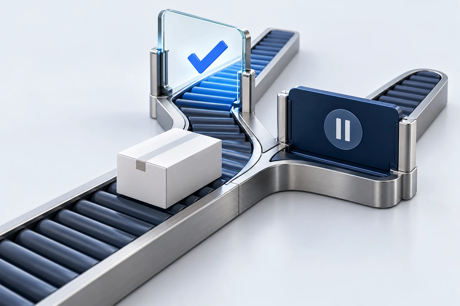 An order reaches two routes: an approved path and a held path.